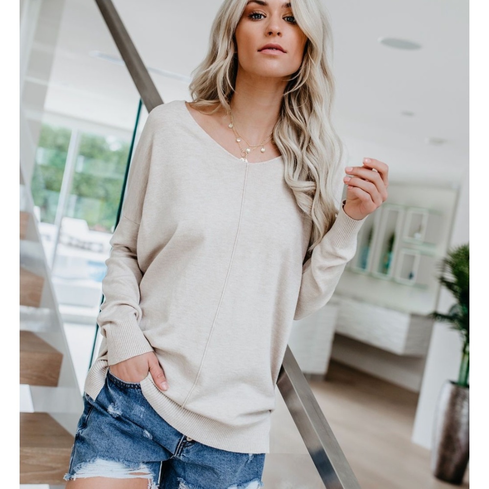 PADME Slouchy Off Shoulder Pullover - Picture 4 of 8